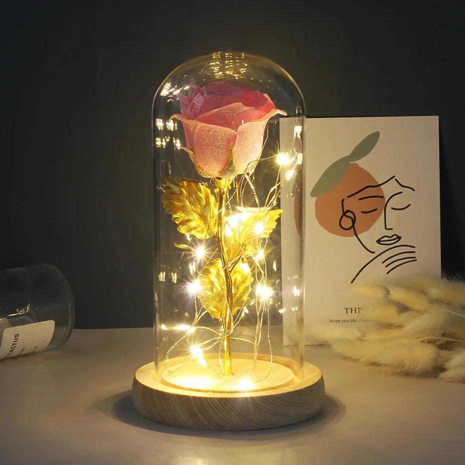 Eternal Rose Flowers LED Light Wedding Decoration Favors - My Heaven Home